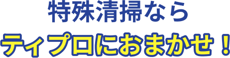 特殊清掃ならティプロにおまかせください！