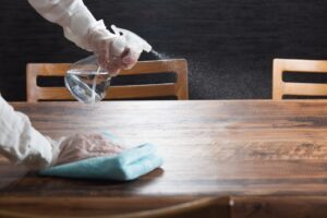 広島テナント　コロナ除菌作業