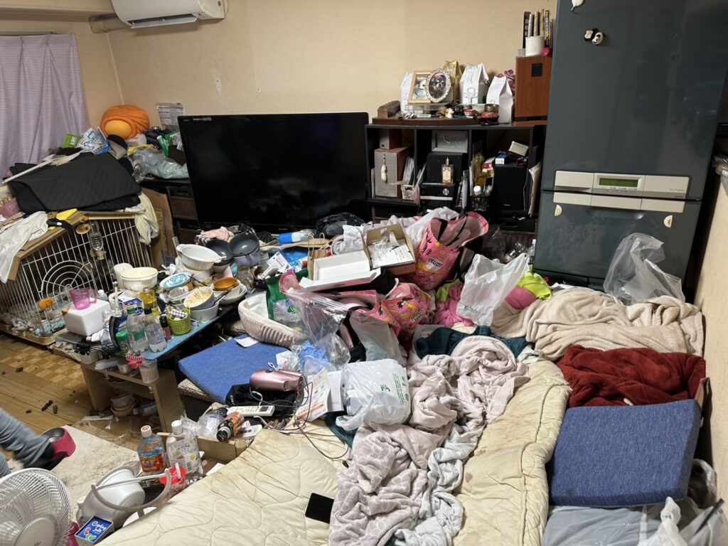 府中市平屋 3DK の高齢者宅ゴミ屋敷片付け事例 Before