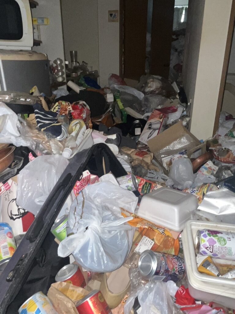 呉市二世帯住宅 4LDK のゴミ屋敷片付け事例 Before