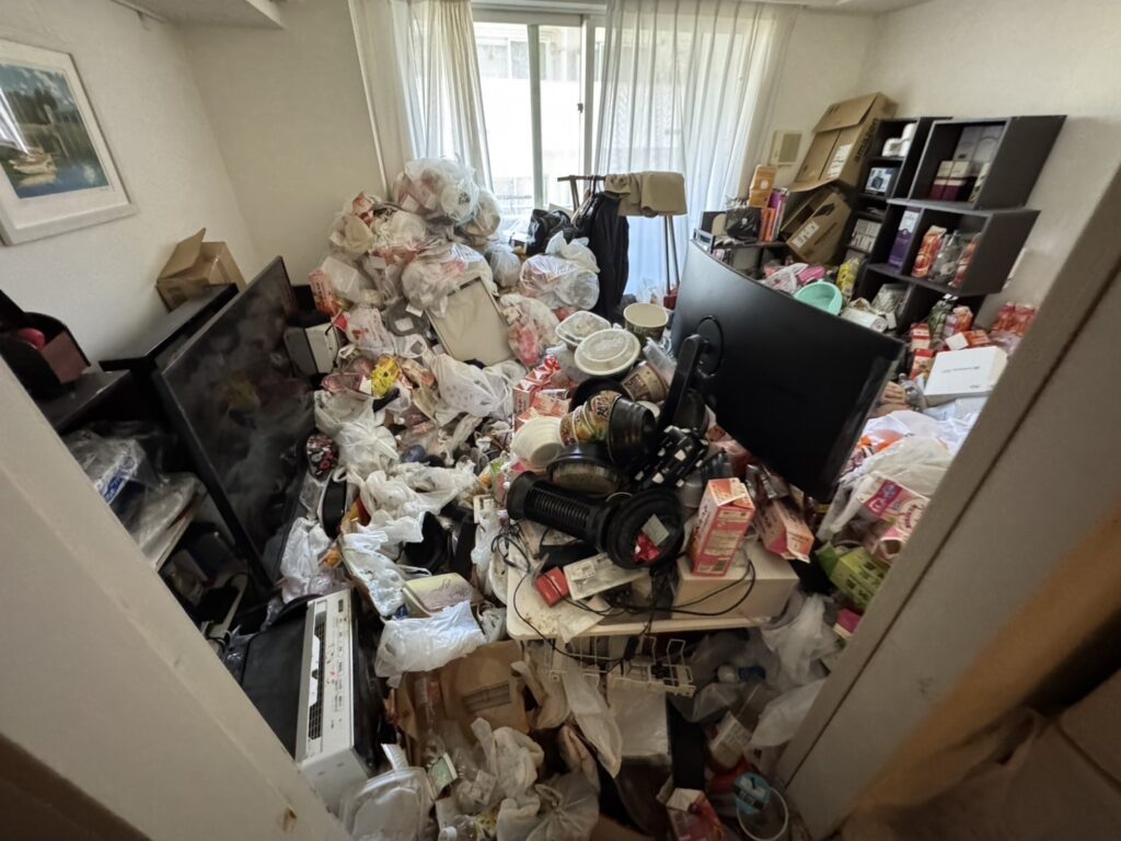 茨城県龍ケ崎市1RマンションM.Y様のゴミ屋敷片付け事例 Before