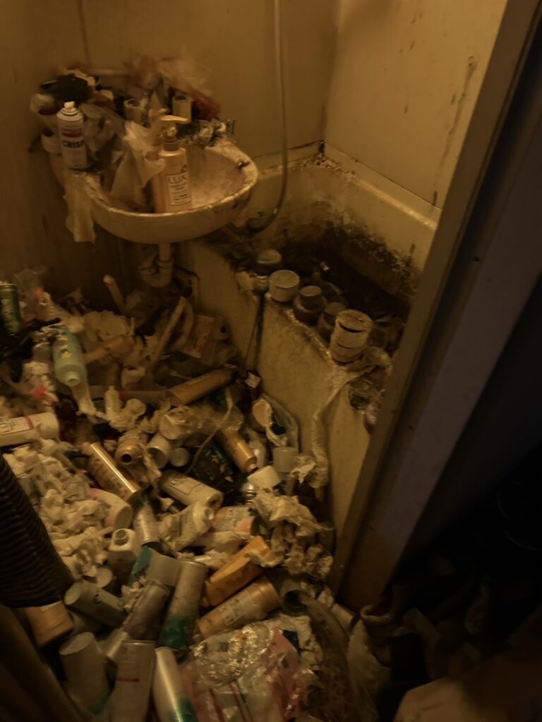 宮城県仙台市太白区1LDKアパートA.H様のゴミ屋敷片付け事例 Before