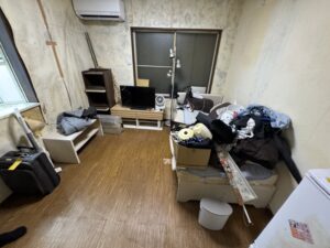 岡山県鏡野町2DKアパートA様のゴミ屋敷片付け事例