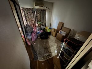 岡山県西粟倉村1KアパートU様のゴミ屋敷片付け事例