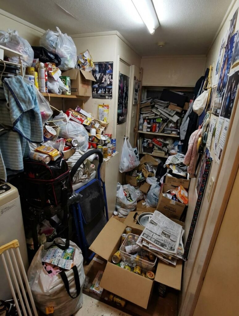 熊本県甲佐町1LDKマンションU様のゴミ屋敷片付け事例 Before