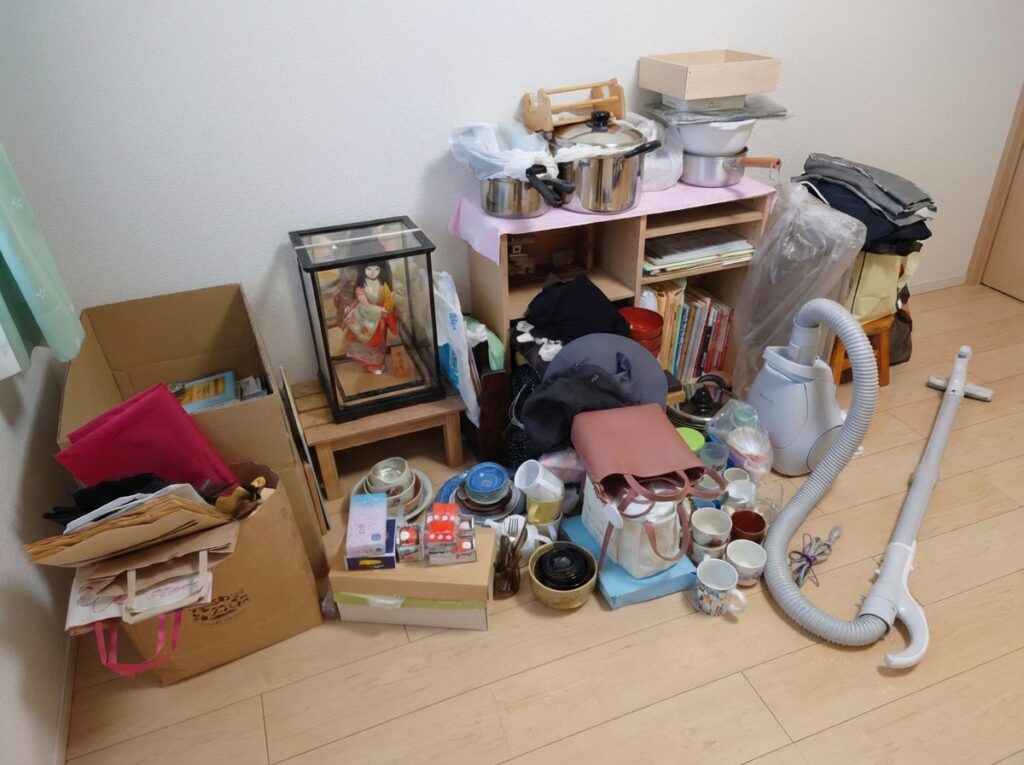 熊本県小国町2LDKアパートK様のゴミ屋敷片付け事例 Before