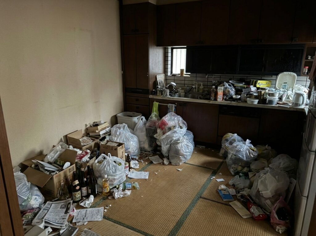 大分県豊後高田市3LDK戸建てG様のゴミ屋敷片付け事例 Before