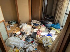 熊本県球磨村4LDK戸建てI様のゴミ屋敷片付け事例