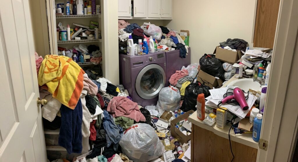 福岡県広川町1KアパートS様のゴミ屋敷片付け事例 Before