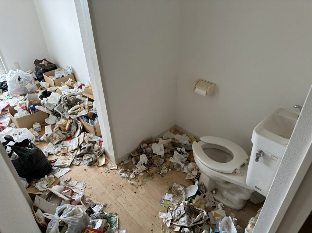 熊本県南阿蘇村2LDK戸建てY様のゴミ屋敷片付け事例 Before