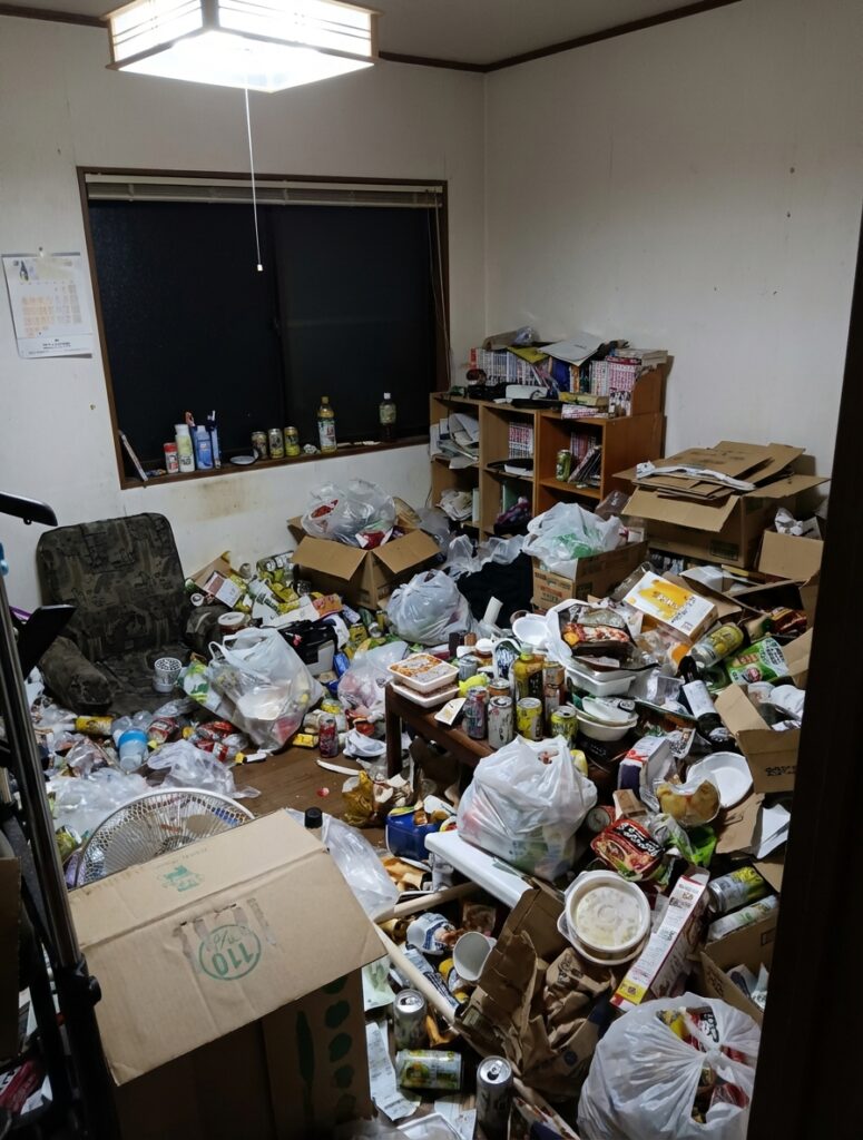 高知県奈半利町4LDK戸建てW様のゴミ屋敷片付け事例 Before