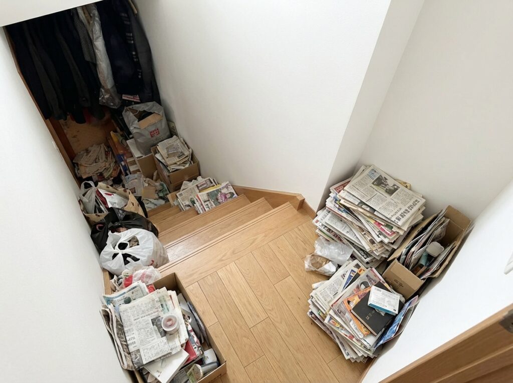 福岡県苅田町4LDK戸建てY様のゴミ屋敷片付け事例 Before