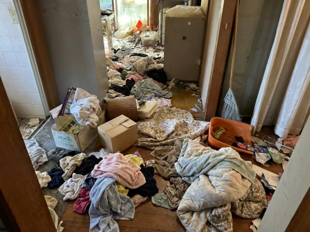 大分県別府市4LDK戸建てU様のゴミ屋敷片付け事例 Before