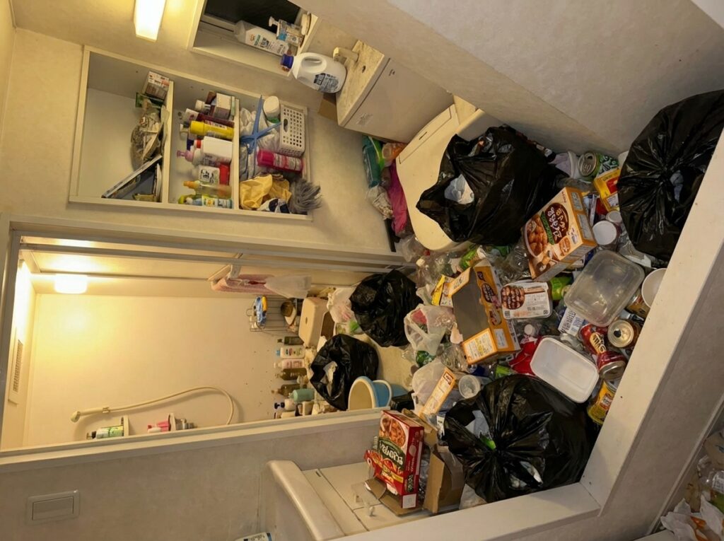 長崎県五島市2LDKアパートY様のゴミ屋敷片付け事例 Before