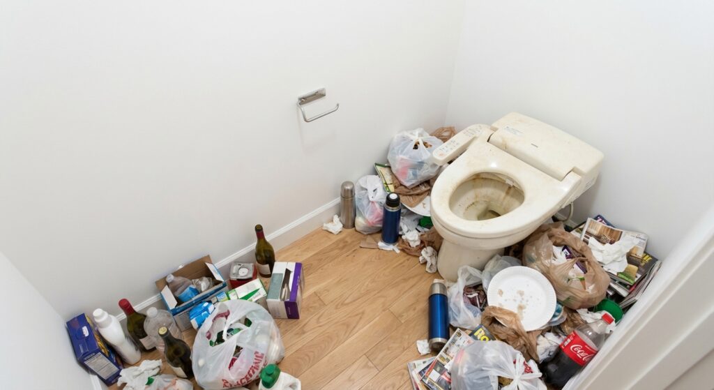 佐賀県大町町4LDK戸建てF様のゴミ屋敷片付け事例 Before