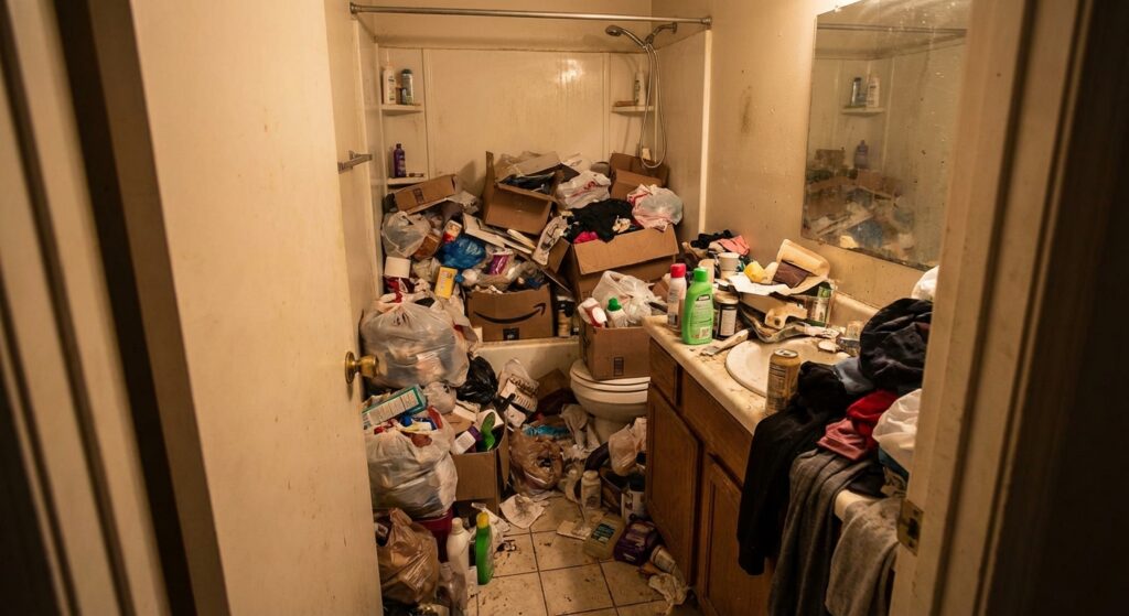 福岡県大刀洗町4LDK戸建てY様のゴミ屋敷片付け事例 Before