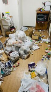 福岡県芦屋町2DKマンションI様のゴミ屋敷片付け事例