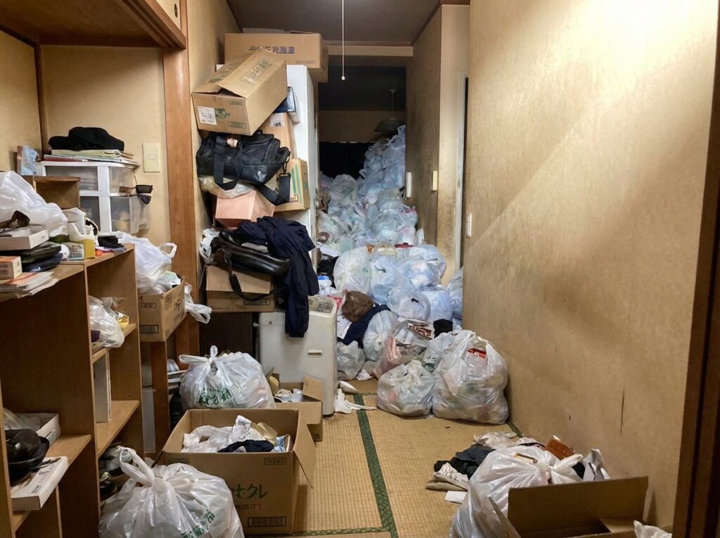 熊本県長洲町2LDK戸建てU様のゴミ屋敷片付け事例 Before