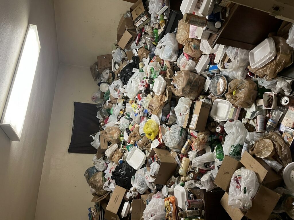 熊本県合志市1KマンションG様のゴミ屋敷片付け事例 Before