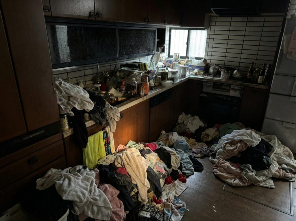 大分県竹田市4LDK戸建てM様のゴミ屋敷片付け事例 Before