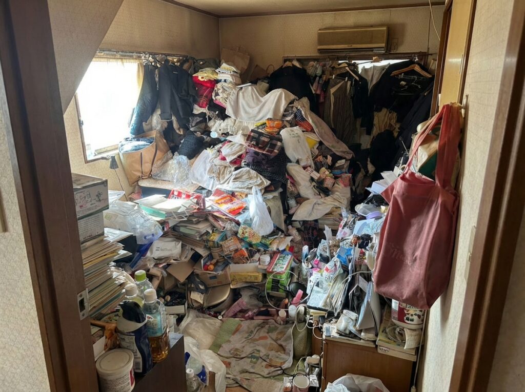 福岡県上毛町3LDKマンションY様のゴミ屋敷片付け事例 Before