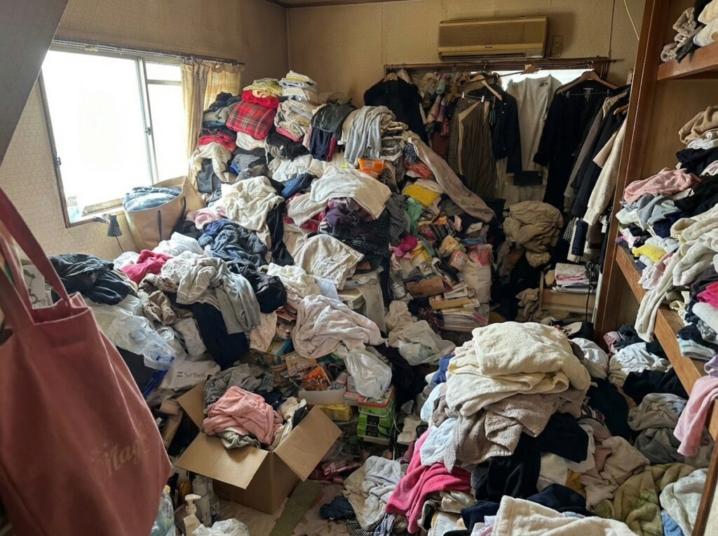 福岡県築上町2DKアパートY様のゴミ屋敷片付け事例 Before