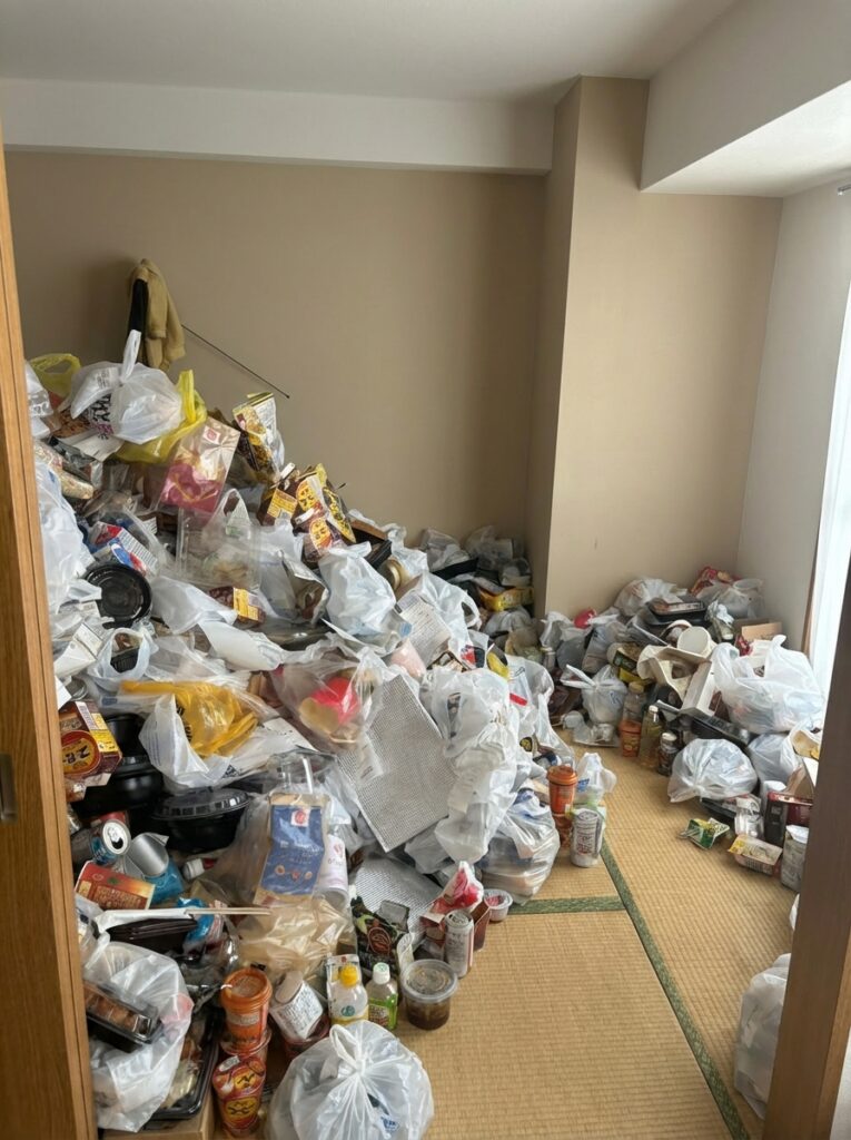 高知県大月町3LDK戸建てI様のゴミ屋敷片付け事例 Before