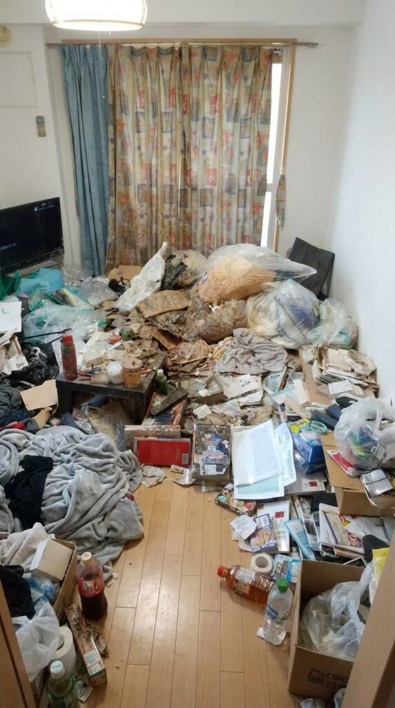 福岡県飯塚市2DK戸建てI様のゴミ屋敷片付け事例 Before