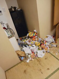 鹿児島県鹿児島市1KマンションY様のゴミ屋敷片付け事例