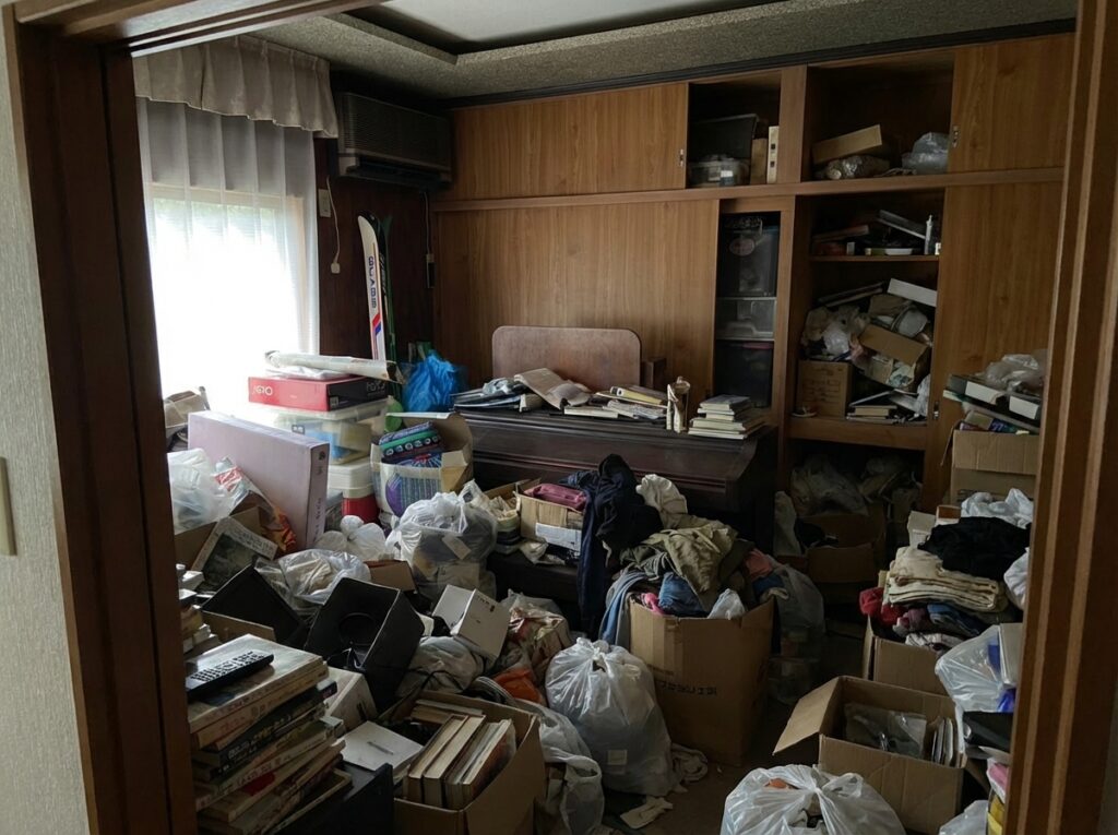 ゴミ屋敷片付け｜北海道上砂川町4LDKアパートＡ.Ｔ様の作業事例 Before