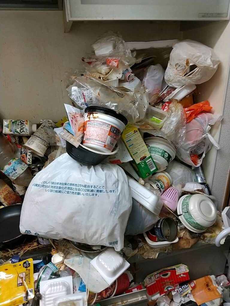 ゴミ屋敷片付け｜北海道北斗市4LDK戸建て（一軒家）Ｆ.Ｍ様の作業事例 Before