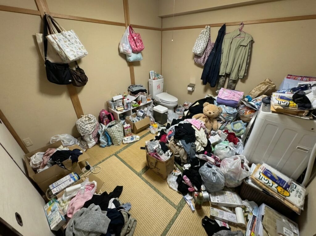 ゴミ屋敷片付け｜北海道千歳市4LDK二世帯住宅Ｆ.Ｊ様の作業事例 Before
