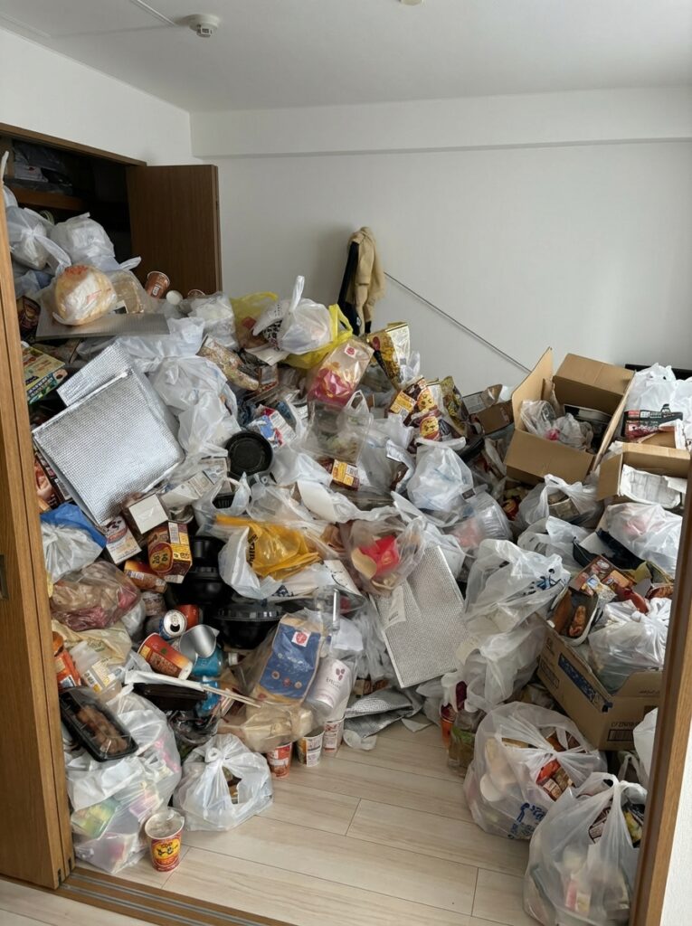 ゴミ屋敷片付け｜北海道美唄市1DKマンションＡ.Ｓ様の作業事例 Before