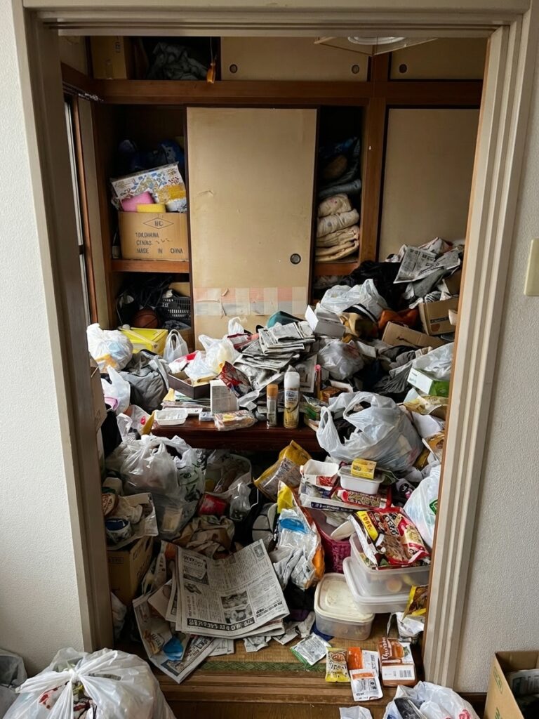 ゴミ屋敷片付け｜山口県光市4LDK二世帯住宅Ａ.Ｈ様の作業事例 Before