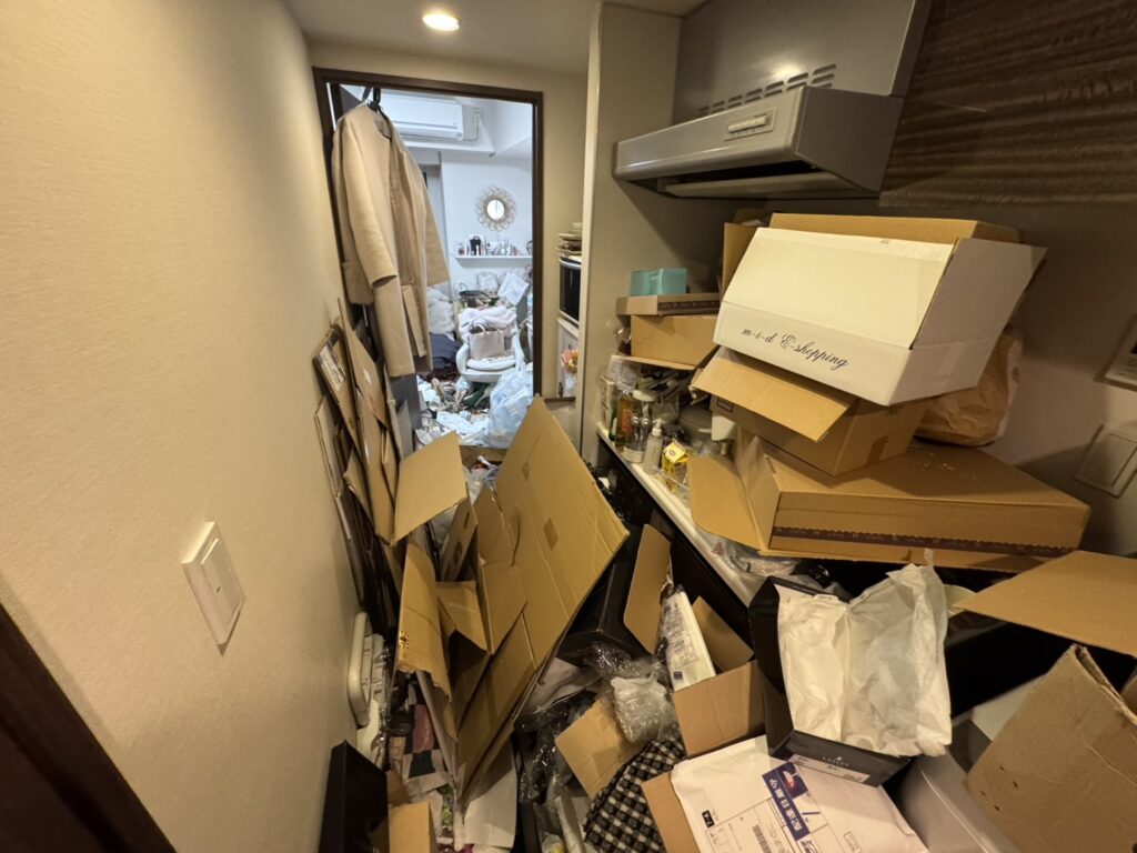 ゴミ屋敷片付け｜岡山県真庭市4DKマンションＨ.Ｅ様の作業事例 Before