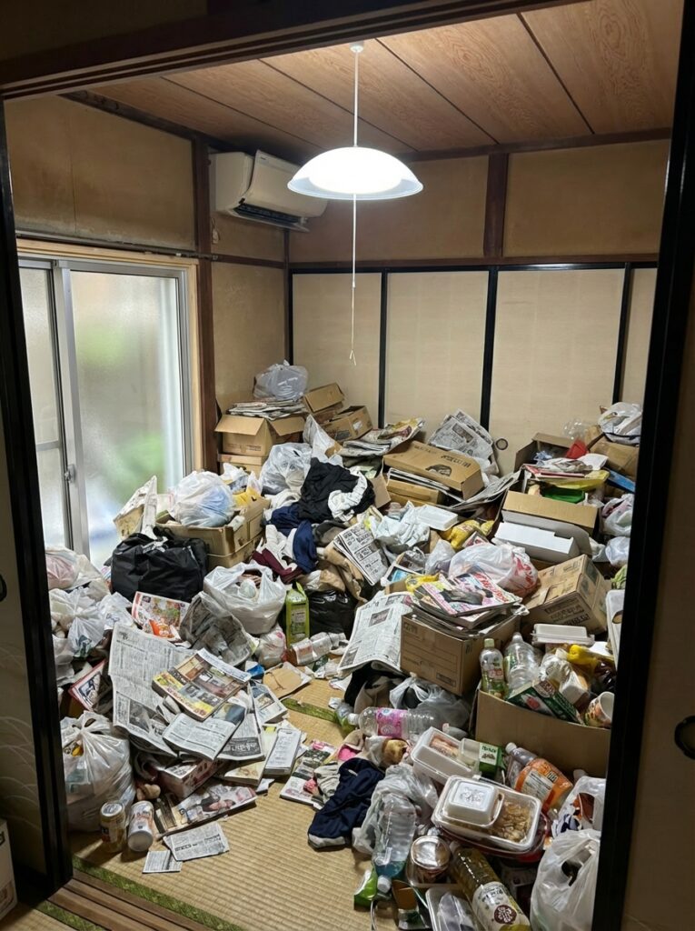ゴミ屋敷片付け｜広島県広島市安芸区1R（ワンルーム）アパートＳ.Ｎ様の作業事例 Before