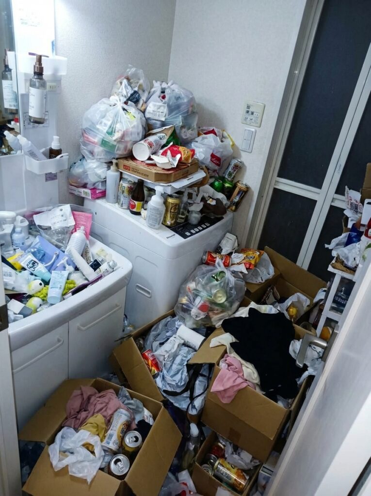 鹿児島県鹿屋市4LDK戸建てI様のゴミ屋敷片付け事例 Before
