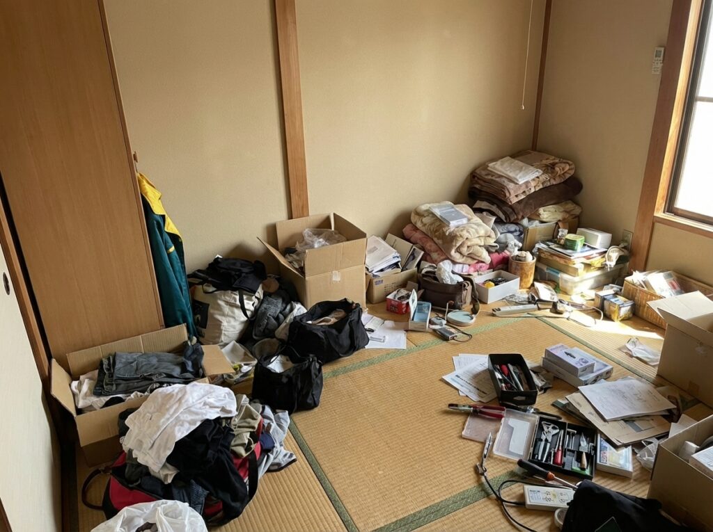鹿児島県いちき串木野市1KマンションH様のゴミ屋敷片付け事例 Before