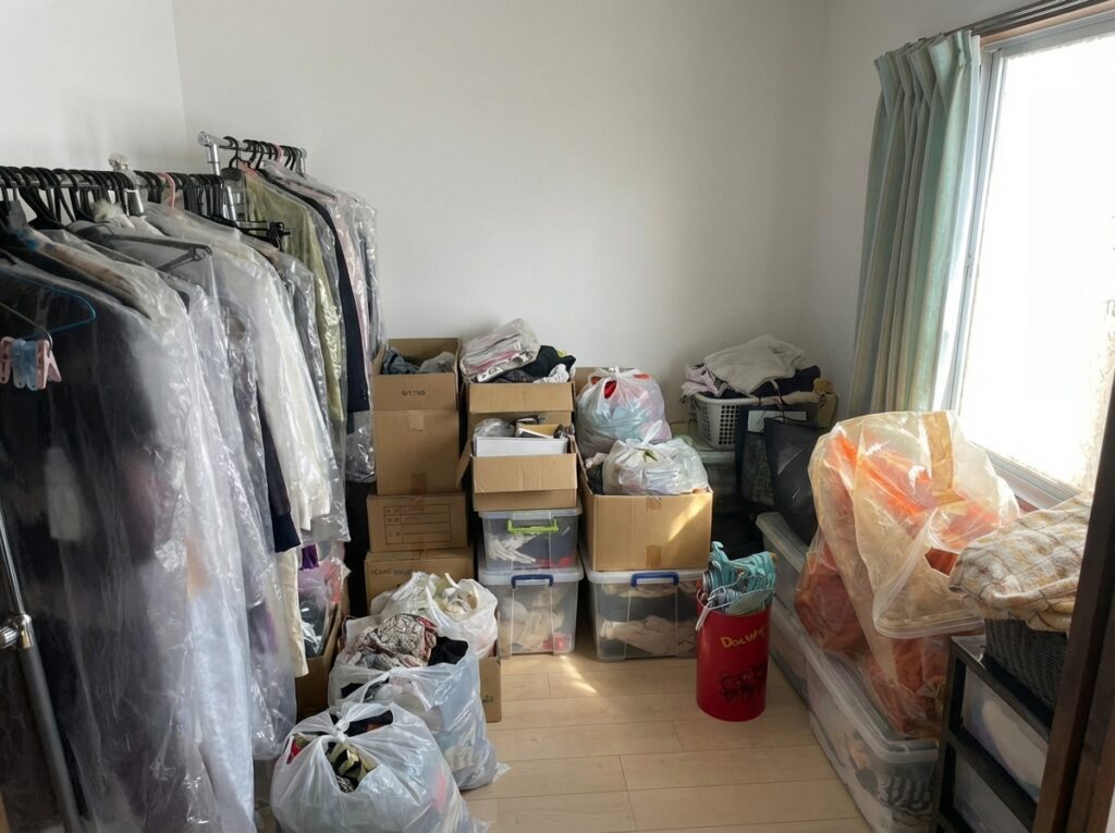 鹿児島県南さつま市3LDKマンションK様のゴミ屋敷片付け事例 Before