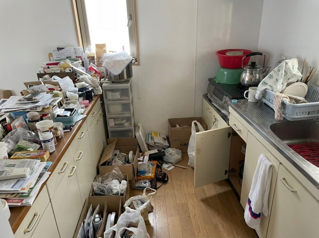 鹿児島県十島村4LDK戸建てK様のゴミ屋敷片付け事例 Before
