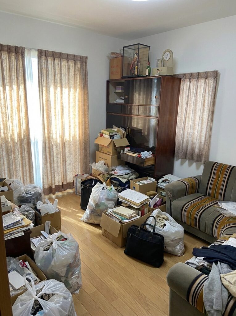 鹿児島県瀬戸内町1DKアパートN様のゴミ屋敷片付け事例 Before