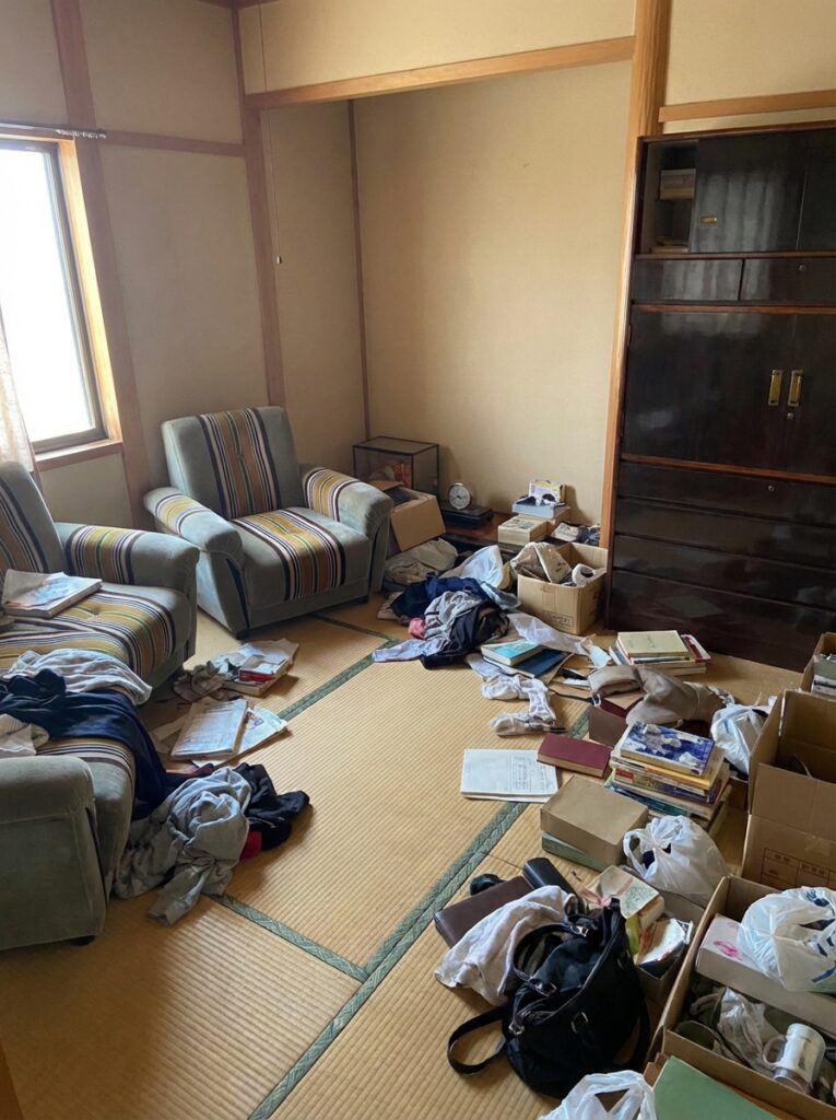 鹿児島県龍郷町2DK戸建てS様のゴミ屋敷片付け事例 Before