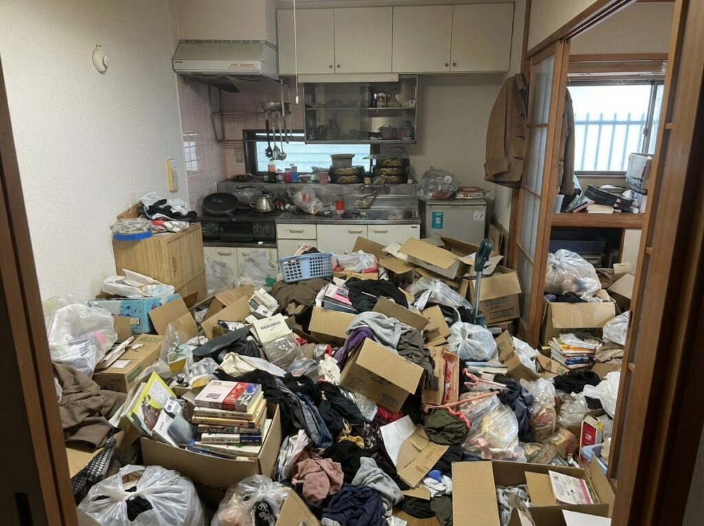 沖縄県読谷村3LDK戸建てY様のゴミ屋敷片付け事例 Before