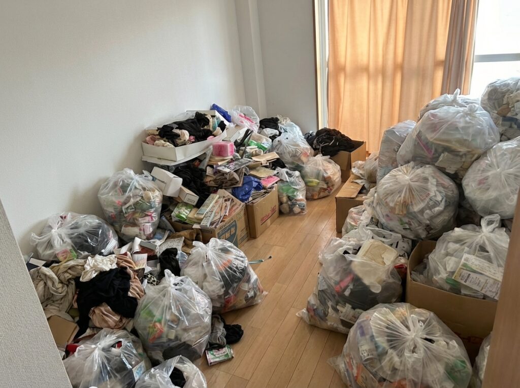 沖縄県嘉手納町4LDK戸建てM様のゴミ屋敷片付け事例 Before