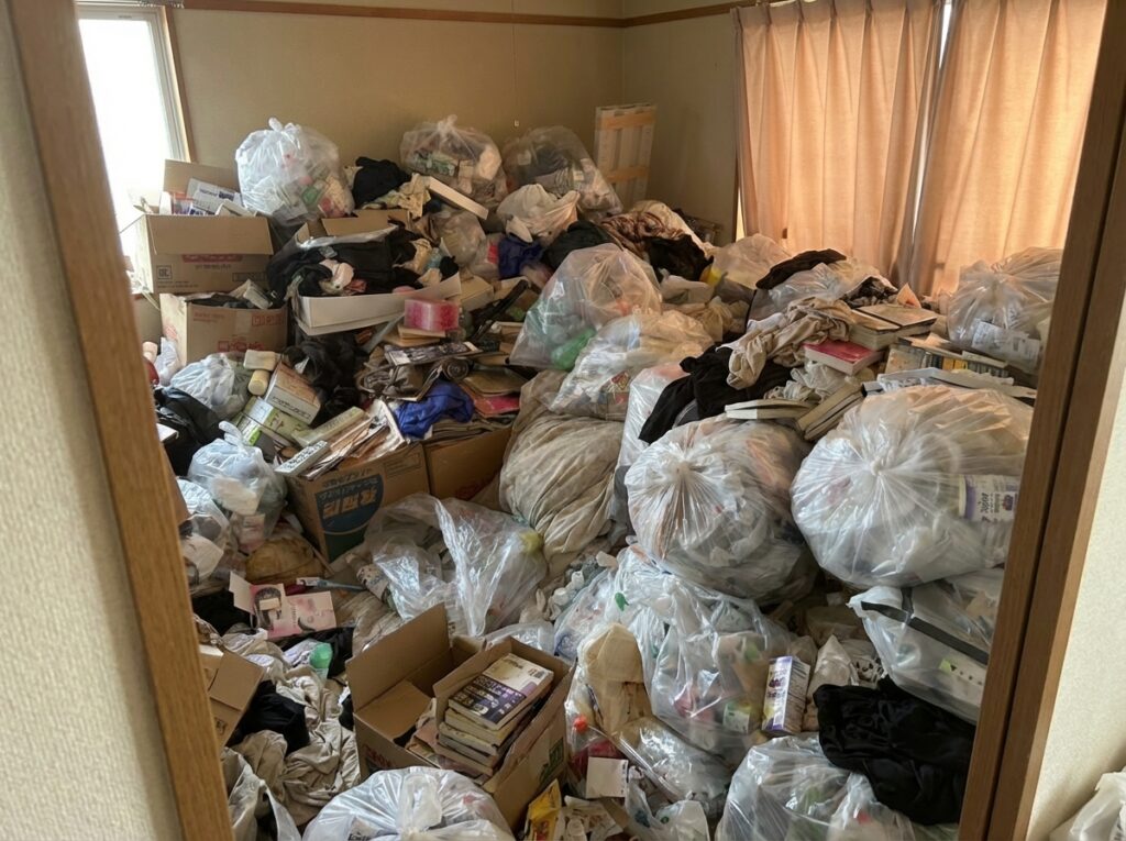沖縄県北谷町2DK戸建てW様のゴミ屋敷片付け事例 Before