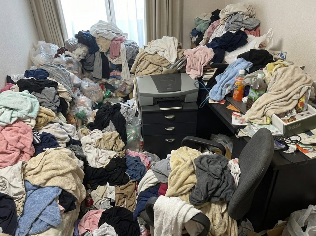 沖縄県中城村1LDKアパートM様のゴミ屋敷片付け事例 Before