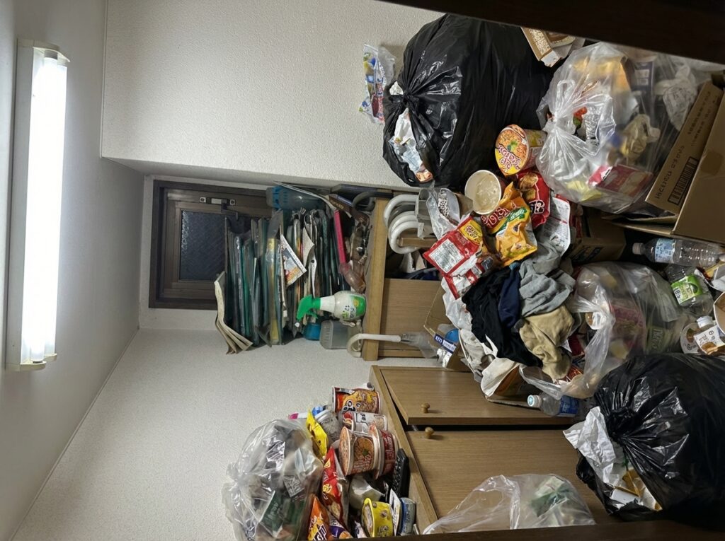 沖縄県久米島町2LDKマンションI様のゴミ屋敷片付け事例 Before