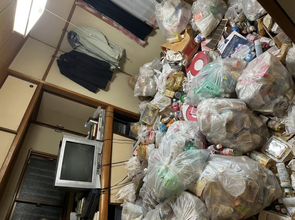沖縄県座間味村4LDK戸建てM様のゴミ屋敷片付け事例 Before