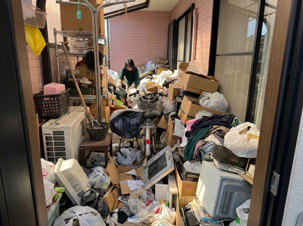 北海道網走市4LDK戸建て（一軒家）F様のゴミ屋敷片付け事例 Before