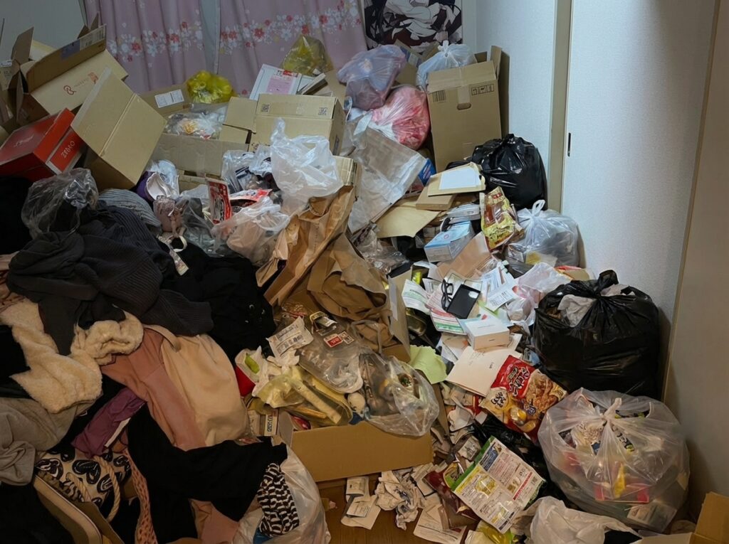 北海道新篠津村2LDK店舗兼住宅O様のゴミ屋敷片付け事例 Before